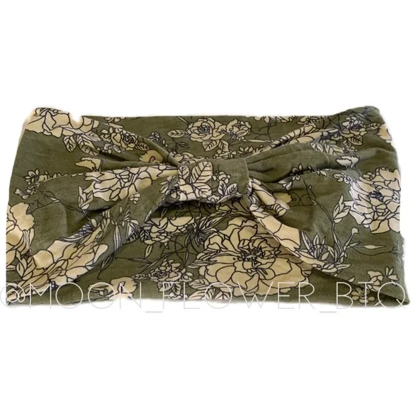 Green Boho Floral Headband - Picture 7 of 11